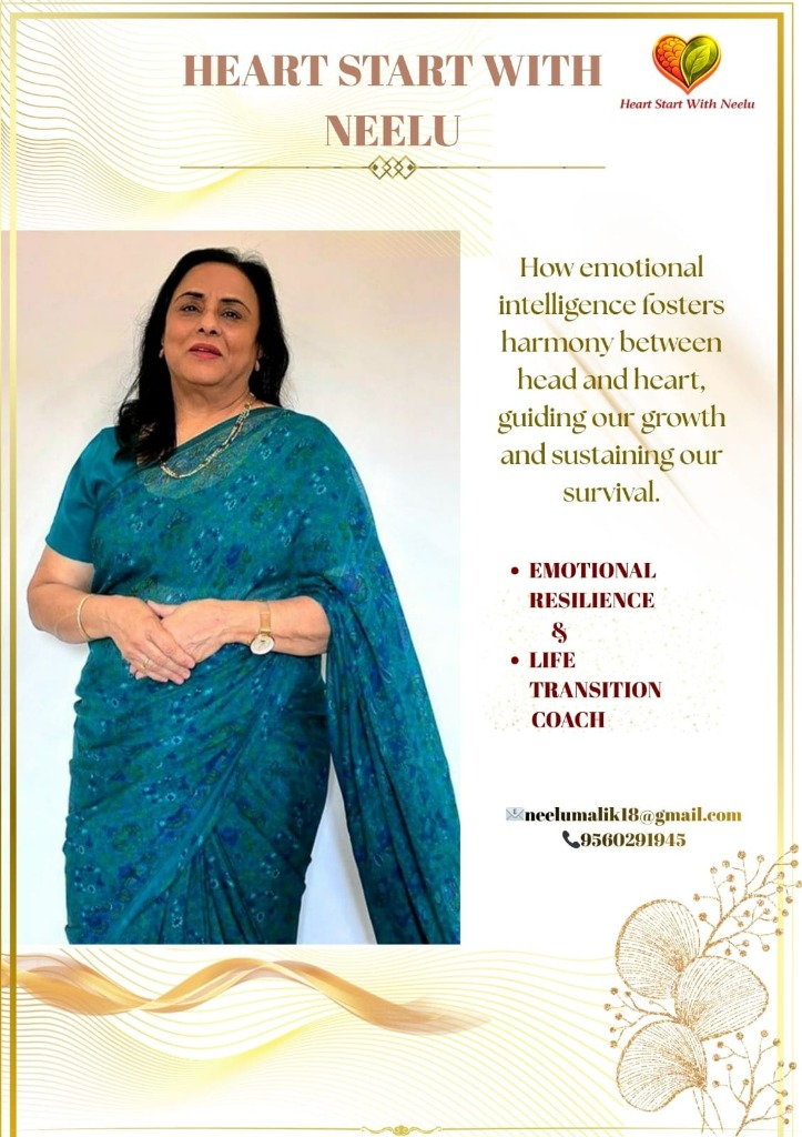 Coach Neelu Malik in teal saree